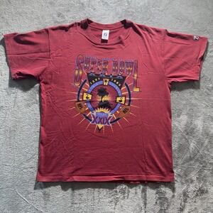 Vintage Logo 7 Single Stitch Super Bowl XXIX T Shirt Red XL USA Made
